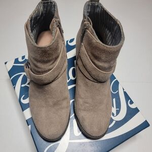 Lucky Brand  8.5 brenon bourbon Bali wedge booties
